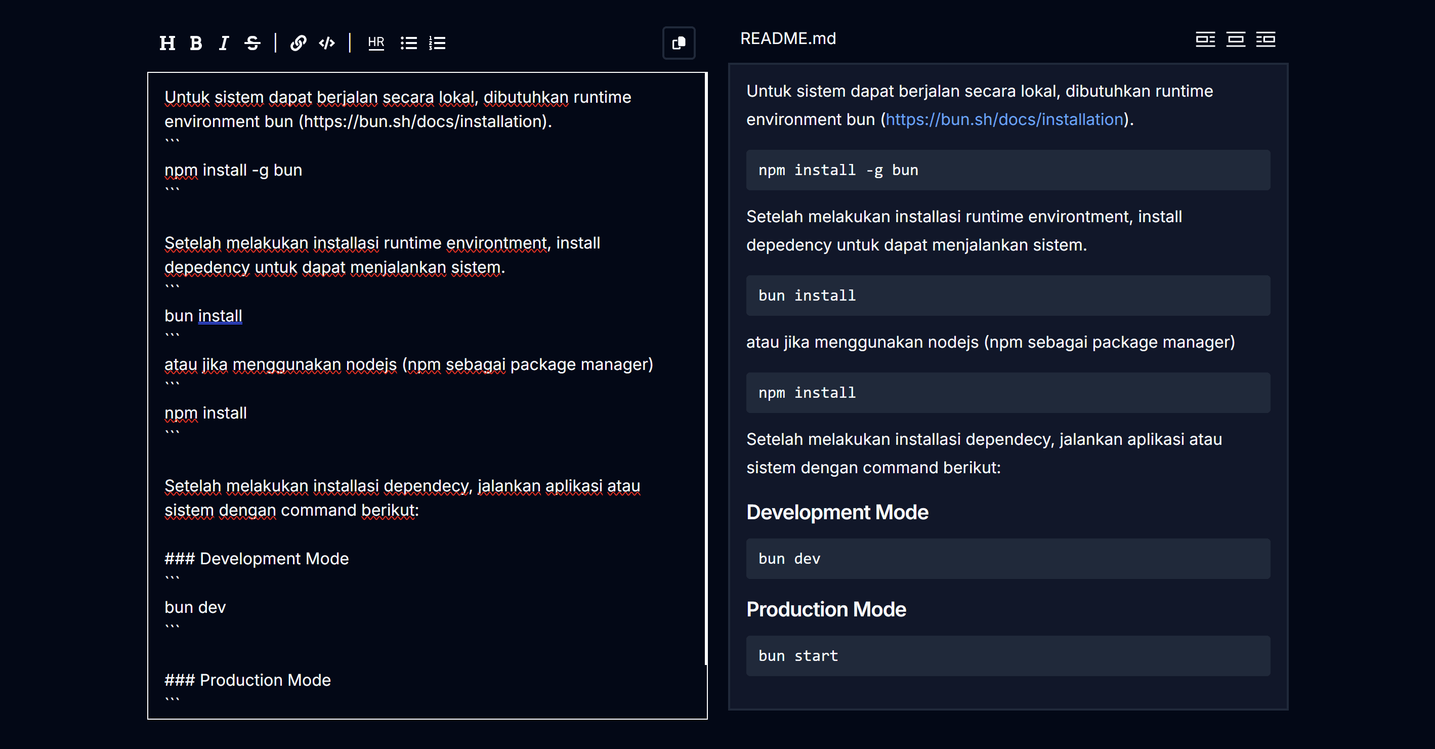 Readme Editor