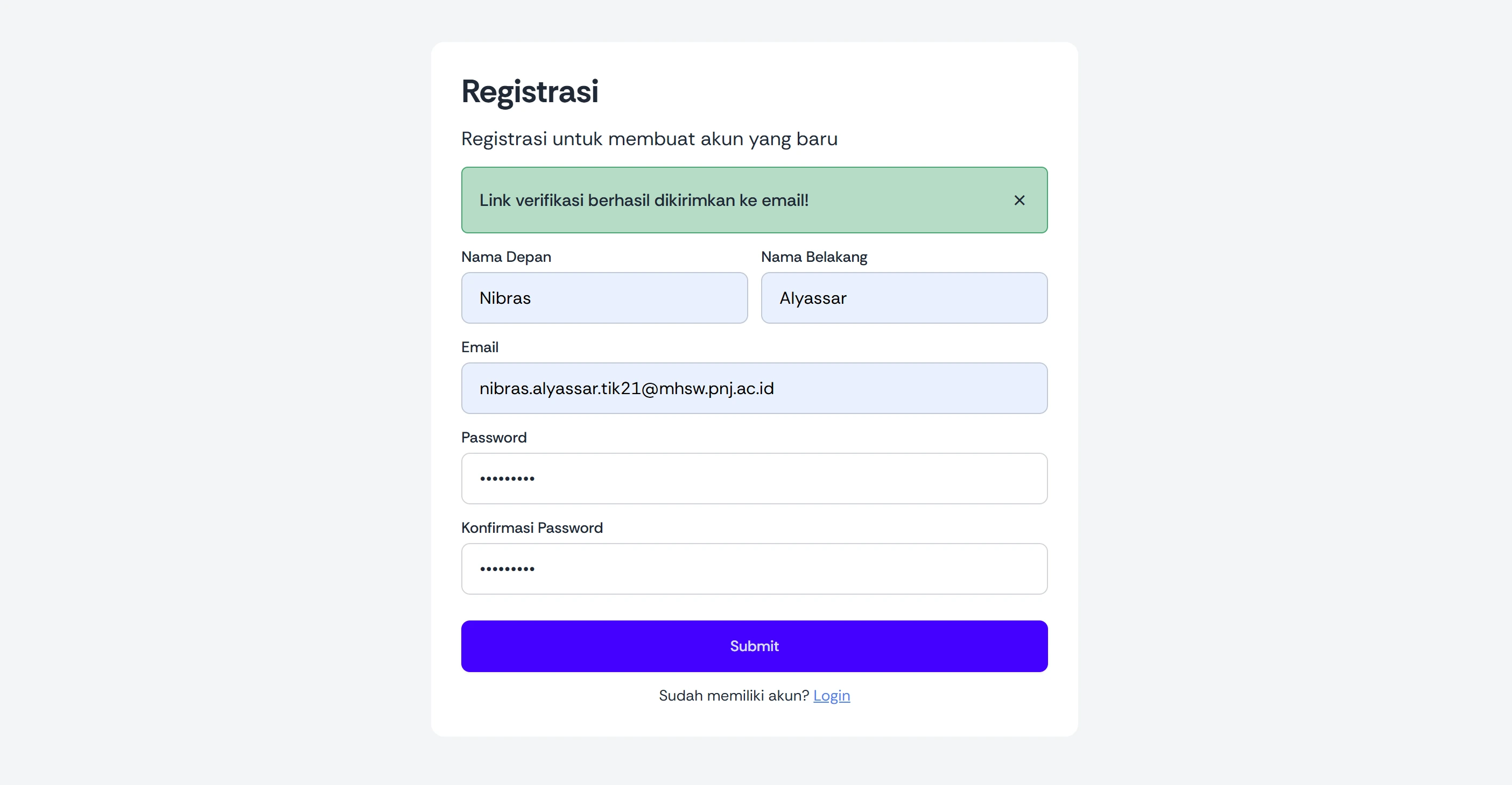 hydroponic registration page