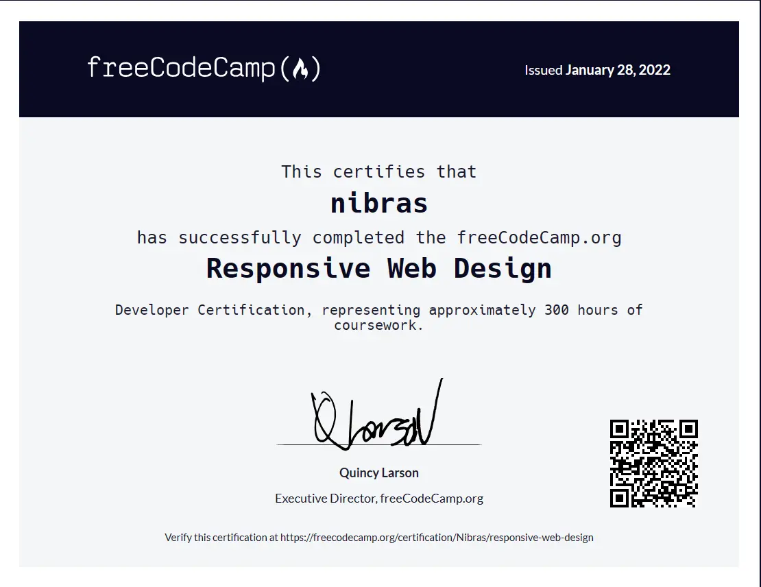 certificate
